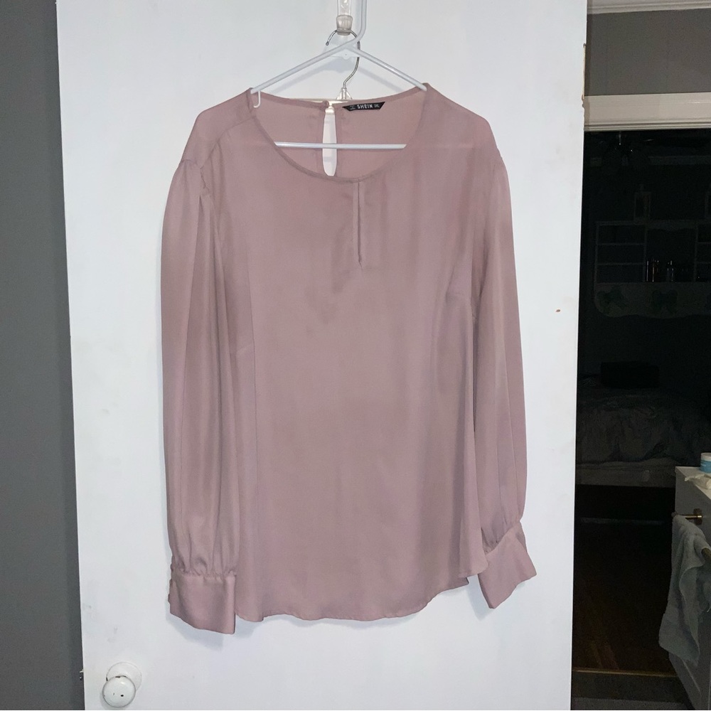 Pink long sleeve blouse